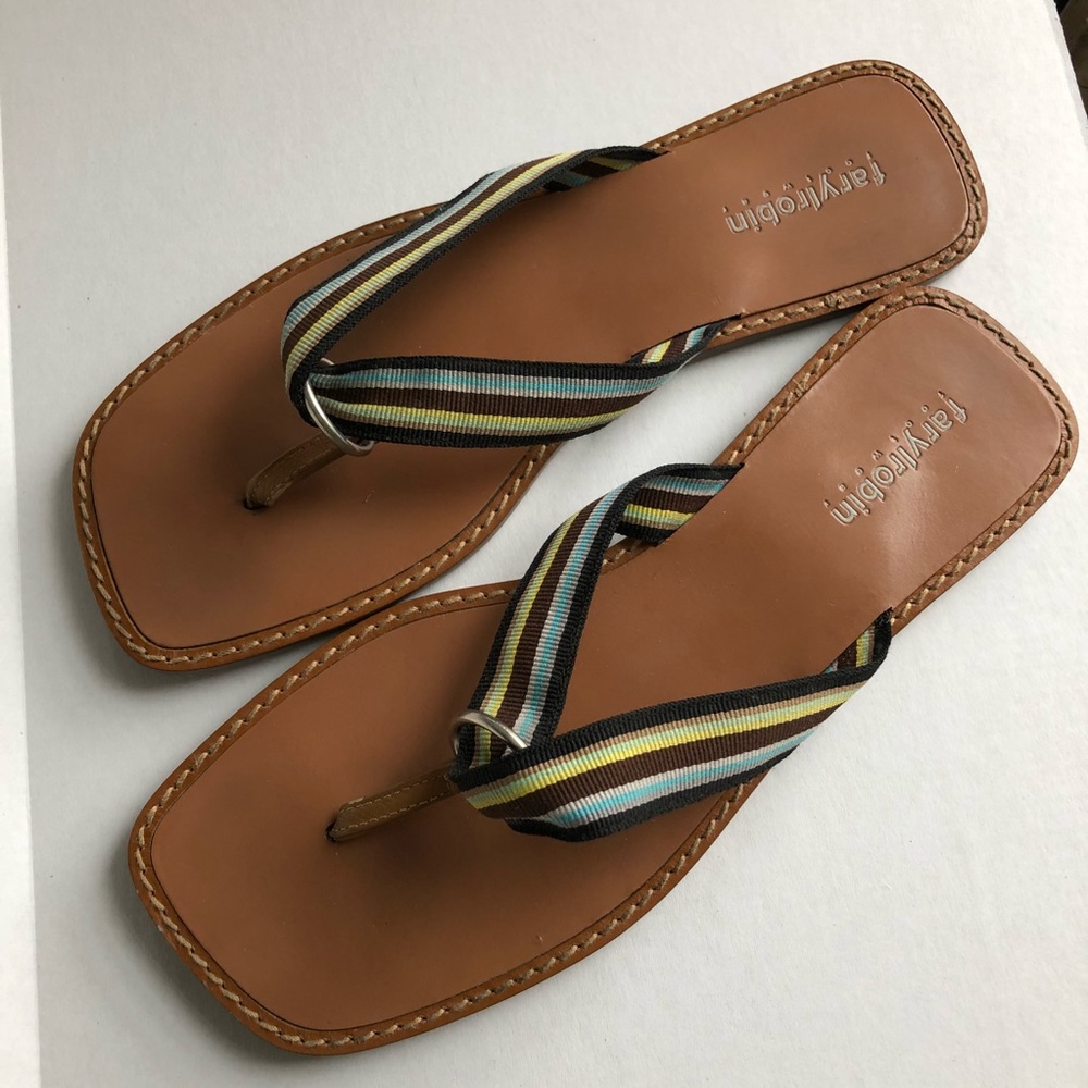 Leathet flip flops